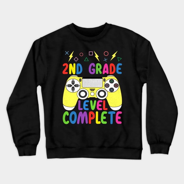 2nd Grade Level Complete Funny Gamer Shirt Last Day of School 2020 Graduation Crewneck Sweatshirt by FONSbually